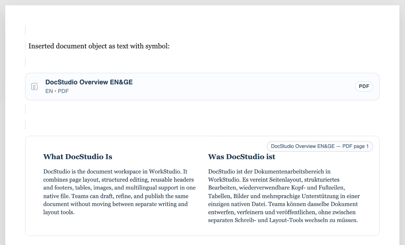 A cropped PDF area inserted in DocStudio.