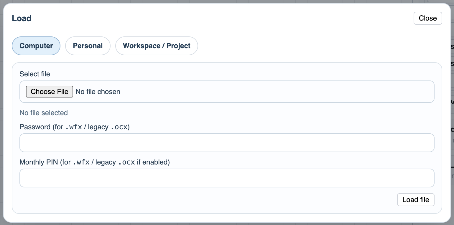 WorkFlow load screen