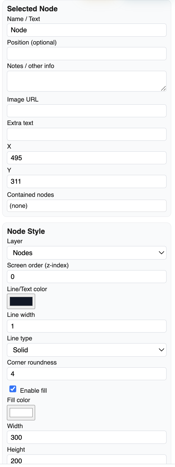 WorkFlow selected node settings
