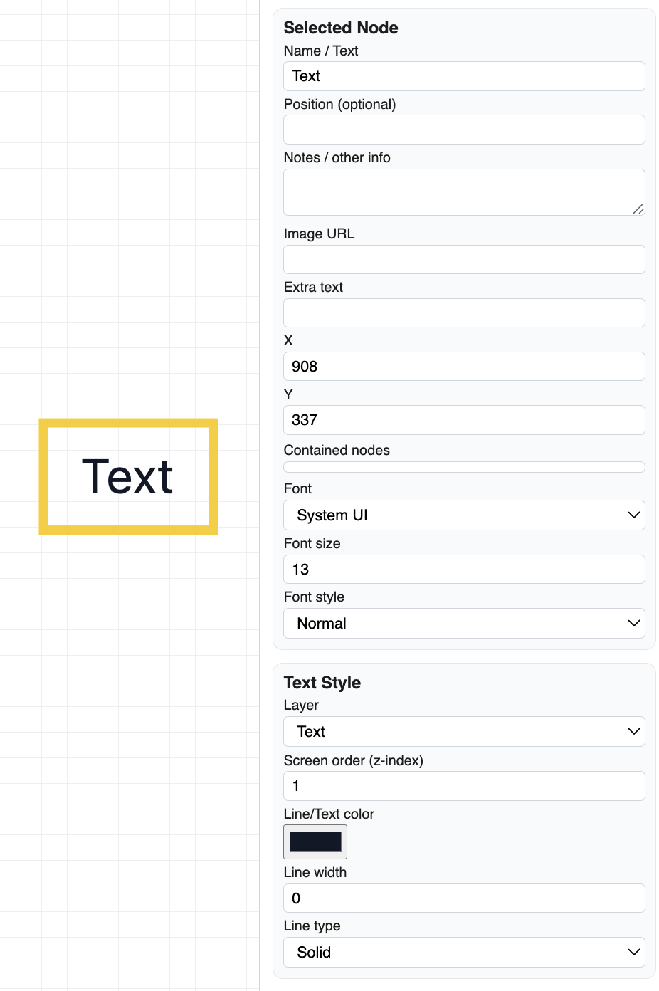 WorkFlow text settings